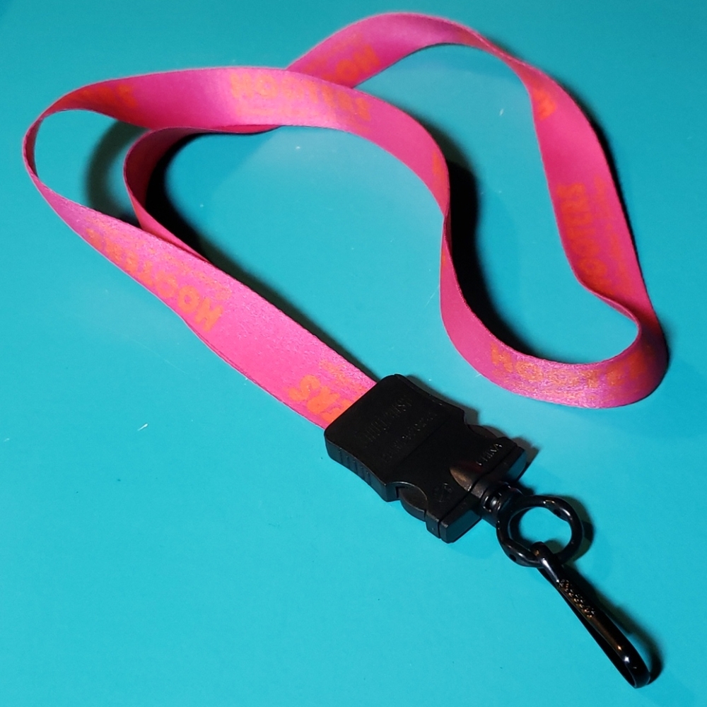 New Hooters casino pink orange lanyard retired